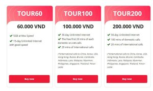 Tourist sim plans viettel