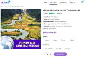 Viet Laos Thai Cam eSIM - Plans for cross-border use