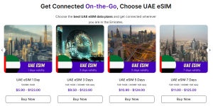 UAE eSIM plans