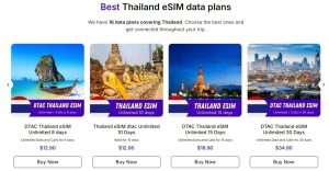 Thailandesim plans