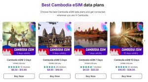 Cambodia eSIM data plans